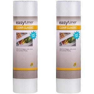 Duck EasyLiner Non-Adhesive Shelf and Drawer Liner, Clear, 12" x 20' Roll, 2 Rolls - 1 of 4