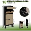 White Shoe Storage Cabinet-Three -Top Drawers-Adjustable Shelves Accommodate Eighteen to Twenty-Four Pairs Space-Saving Narrow Design-for Entryw - 2 of 4