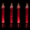 Northlight LED Glittered Flameless Christmas Candle - 9.25" - Red - Set of 4 - 2 of 4