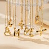 Bubble Letter Necklace for Women, 14K Gold Plated Initial Pendant A-Z Gold-F - 3 of 4