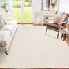 Washable Modern Solid Textured Rug Non Slip Low Pile Rug Soft Contemporary Throw Floor Cover Foldable Indoor Carpet for Living Room Bedroom - 3 of 4