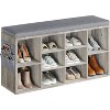 Storage Bench with Cushion - Adjustable Shoe Rack Cabinet for Entryway, Hallway, and Living Room - 2 of 4