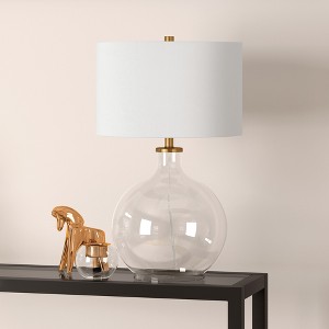 Hudson and Canal 24.75" Tall Table Lamp with Fabric Shade - 1 of 4