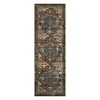 Vintage Floral Area Rug Stain Resistant Low Pile Distressed Carpet - 2 of 4