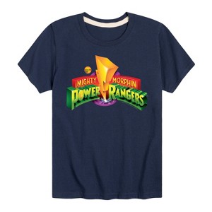 Boys' - Power Rangers - Retro Logo- Boy's Short Sleeve Tee Short Sleeve Graphic T-Shirt - 1 of 3