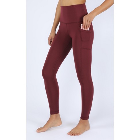 Yogalicious - Women's Polarlux Elastic Free Fleece Inside Super High Waist  Legging With Side Pockets - Windsor Wine - Large : Target