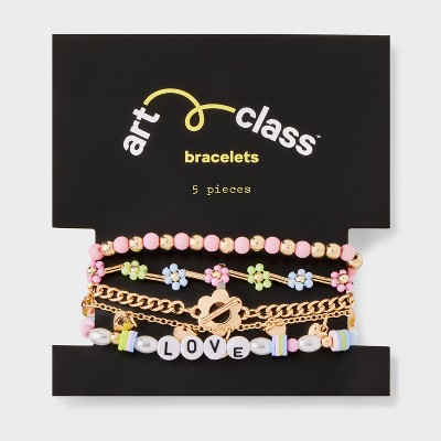 Kids&#39; 5pk Love Bracelet Set - art class&#8482;