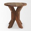HomeRoots 26" Brown Distressed Reclaimed Wood End Table - 4 of 4