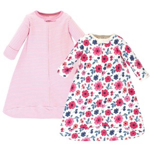 Touched by Nature Baby Girls Organic Cotton Long-Sleeve Wearable Sleeping Bag, Sack, Blanket, Garden Floral - 1 of 3
