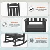 Hyleory HDPE Modern Resin Rocking Chair, Extra Wide Outdoor Adirondack Chair - 3 of 4