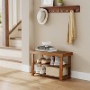 Bamboo Shoe Rack Bench, 3-Tier Shoe Storage Organizer  Shelf  Holder Home Entryway Hallway - 3 of 4