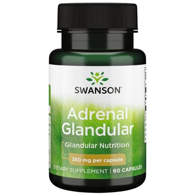 Swanson Adrenal Glandular 350 mg 60 Capsules.