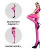 LECHERY Women's Lustrous Silky Shiny Sheer Suspender High-Waisted No Waistband Nylons Pantyhose Tights Stockings (1 Pair) - 3 of 4