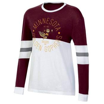 NCAA Minnesota Golden Gophers Women's Long Sleeve Color Block T-Shirt