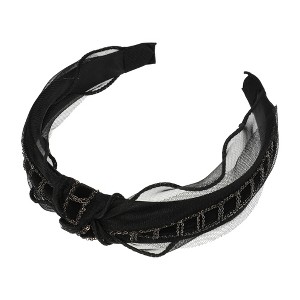 Unique Bargains Women's Fashion Metal Chain Knotted Headbands Silver Tone 1 Pc - 1 of 4