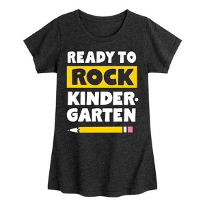 Girls' - Instant Message - Ready to Rock Kindergarten Fitted Short Sleeve Graphic T-Shirt - 1 of 4
