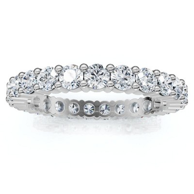 Pompeii3 1ct Diamond Eternity Wedding Ring in 14k White, Yellow, Rose Gold Lab Created