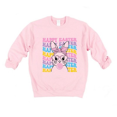 Simply Sage Market Women's Graphic Sweatshirt Groovy Easter Bunny