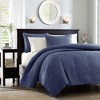 Elegant Reversible Quilt Set, Classic Stitch Pattern Rich Depth and Texture Bedding Set, All Season Home Textile fits Lux Bedroom Decor - 3 of 4