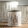 Sullivans Weathered Metal Tree Planters Set of 3, 7"H, 5.75"H & 4.25"H White - 2 of 3