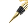 Unique Bargains Owl-Shaped Wine Stopper Aluminum Alloy TPR Black Gold Tone 1 Pc - 3 of 3