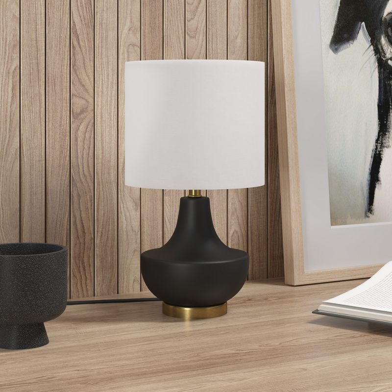 Hampton & Thyme 13.5" Tall Mini Lamp with Fabric Shade , 3 of 9