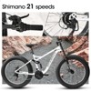 INFURNIC Bicycles 26 Inch Full Suspension Mountain Bike with Shimano 21 Speeds and Fat Tires for Men, White, 56.3"*7.88"*28.35" - 4 of 4