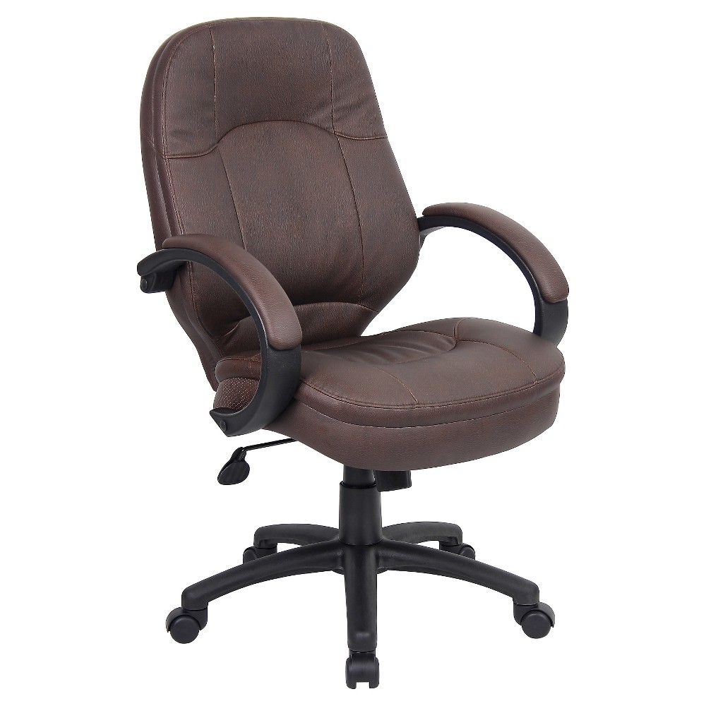 Photos - Computer Chair BOSS LeatherPlus Executive Chair Brown -  Office Products 