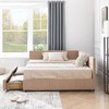 CAVINAS Storage Beds, Upholstered Tufted Bed Frame with 2 Drawers, Velvet Sofa Bed Frame with Comfortable Backrest and Armrests - 4 of 4