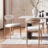 Boucle Dining ArmlessChairs Set of 4, Modern ArmlessChairs with Wood Grain Metal Legs for Kitchen, Living Room, Restaurant, Cafe - Morden Fort - 2 of 4