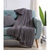 50"x70" Home Dublin Cable Knit Throw Blanket Gray - VCNY - 3 of 3
