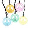 Kurt Adler Indoor/Outdoor UL 10-Light Peace Sign Light Set, 11.5ft - 2 of 3