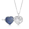 Ross-Simons Lapis Heart Pendant Necklace in Sterling Silver Size 18 - 3 of 4