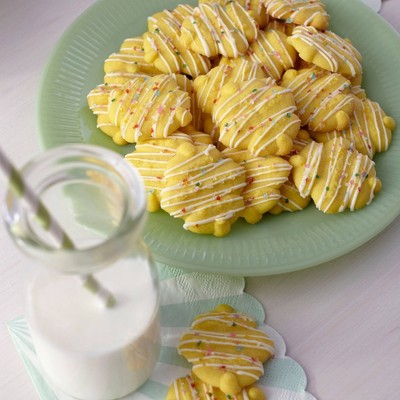 Ergonomic Clear Barrel Cookie Press with 12 Discs