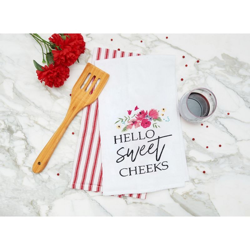 C&F Home Hello Sweet Cheeks Embroidered Flour Sack Dishtowel Valentine's Day Decor Decoration, 3 of 6