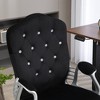 TiramisuBest Black Polyester Velvet Computer Chair, Adjustable Height, Tilt, Low - Back, 264 lbs Capacity - 2 of 4