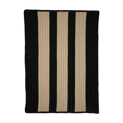 Colonial Mills Boat House - Black 2 Ft x12 Ft Runner (Rectangle) Rug Indoor/Outdoor 100% Polypropylene