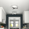 Hudson and Canal 17" Wide 2-Light Semi Flush Mount with Fabric Shade - 3 of 4
