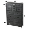 GALAXHERO 16-Drawer Tall Fabric Dresser Storage Tower with Steel Frame, Chest of Drawers Organizer Unit - 3 of 4