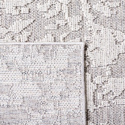 Elevate Boho-Chic 9' x 12' Gray/Light Gray Reversible Indoor/Outdoor Rug