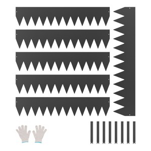 VEVOR Steel Landscape Edging, 6 Packs 40 x 8 in Rust-Resistant Metal Landscape Edging, Bendable Garden Edging Border, Heavy Duty Lawn Edging, Black - 1 of 4