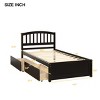 Twin Size Platform Bed with Storage Drawers and Headboard, Solid Wood Frame Bed for Bedroom-Baofuwish - 4 of 4