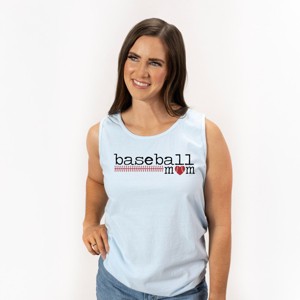 Simply Sage Market Baseball Mom Colorful Garment Dyed Tank - M - Chambray - 1 of 3