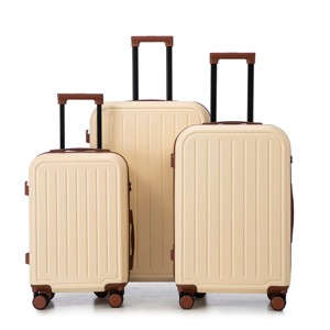 3 Pieces Luggage Sets,20/24/28Inch ABS Spinner Wheel Luggage,Suitcase With Cup Holder And USB Port,Luggage With Combination Lock-Cuddlewood - 1 of 4