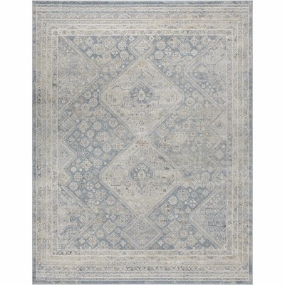Hauteloom Sagen Blue Medallion Area Rug