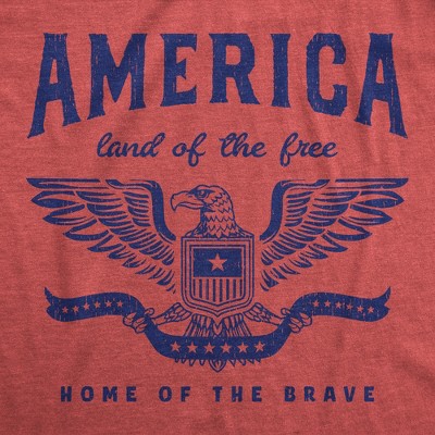 Мужские футболки Crazy Dog T-Shirts, Inc. Mens Funny T Shirts America Land of The Free Home of The Brave Graphic Patriotic Novelty Tee for Men - Crazy Dog Men's T Shirt For Fourth Of July XL — фото 2