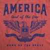 Mens Funny T Shirts America Land Of The Free Home Of The Brave Graphic Patriotic Novelty Tee For Men - Crazy Dog Men's T Shirt - 2 of 4