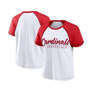 NCAA Louisville Cardinals Women's White Stitch T-Shirt - 1 of 3
