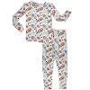 Lev Baby Boys' Bamboo Toddler Pajamas – 2-Piece Long Sleeve Set with Baseball, Football & Soccer Print (2T–7/8Y) - 2 of 4
