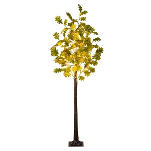 Nearly Natural 5-ft Pre-Lit Green Autumn Oak Artificial Fall Tree with 200 Warm White LED Lights - 1 of 1